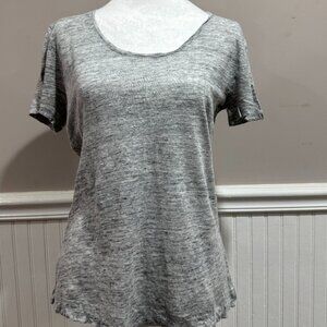 Ann Taylor Heathered Gray Tee (M)